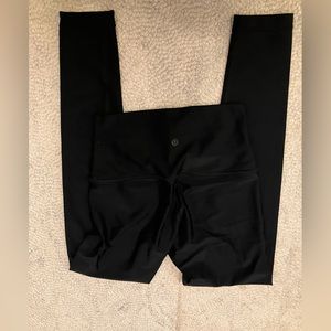 Lululemon Shine Tight Roll Down Leggings cropped Black medium